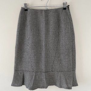 Black & White Plaid Skirt with cute ruffle Carlisle Brand
